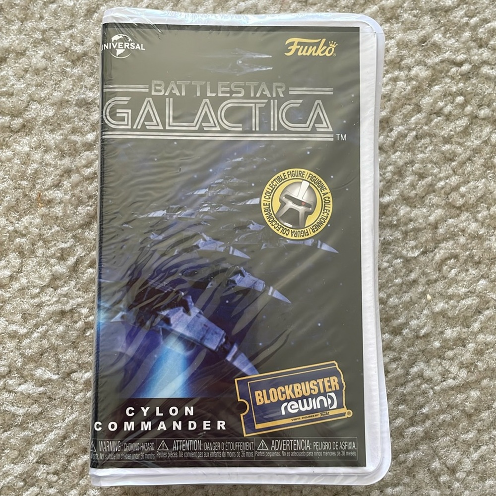 Funky Pop Battlestar Galactica Cylon Commander, Blockbuster Rewind Figure
